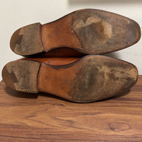 Peal & Co. for Brooks Brothers Walnut Leather Cap Toe Oxfords. Size 10D. - Picture 6 of 7